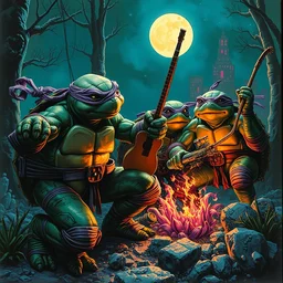 gothic teenage mutant ninja turtles by paul lehr, godmachine and james gurney,