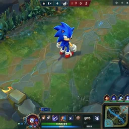 Screenshot of League of Legends, Sonic is on top lane
