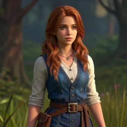 an insanely detailed realistic depiction of beautiful leah from stardew valley in the style of peter mohrbacher, artgerm, dramatic lighting and composition, octane render, trending on artstation, concept art 8 k