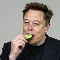 elon musk eats a cucumber textless meme template