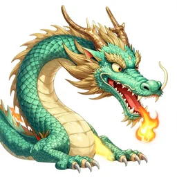 “fire breathing dragon, manga style”