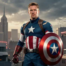 “A still of Tony Hawk as Captain America in Marvel’s Avengers, high definition”