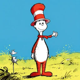 illustration of radiohead by dr. suess in the style of dr. suess, dr suess