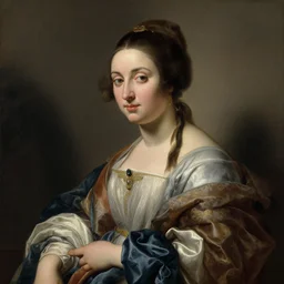 lady, painting by jacques - louis david, detailed art, artstation