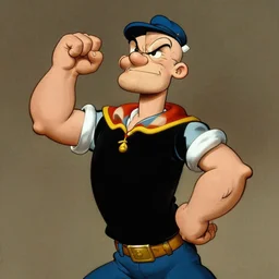 Popeye as drawn by Frank Frazetta, artstation, masterpiece digital painting by Frank Frazetta, 4k wallpaper