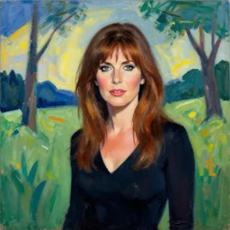 a a portrait of Josie Conseco in a scenic environment by Jackson Pollock
