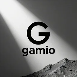minimalistic black logo for gamio