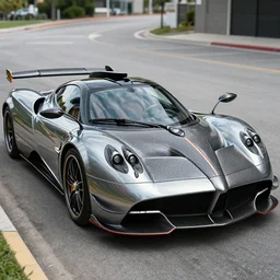 my awesome pagani huayra after a fender bender, 4 k, highly detailed, award winning, look at all that detail!