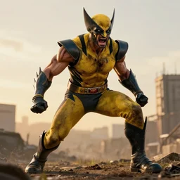 the wolverine screaming, zombie, full body shot, butcher by yousuf karsh, golden hour, realistic, body shot, sharp focus, 8 k high definition, insanely detailed, intricate, elegant