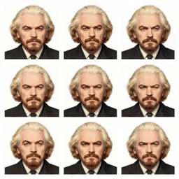 a 3 x 3 grid showing an animated sequence of lenin frowning.