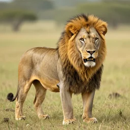 a pig lion!!! hybrid! hyper realistic!! realistic lighting!! wildlife photographer of the year!!! bold natural colors, national geographic, hd, wide angle, 8 k