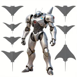 character design sheets for an ancient manta ray battle mech suit, art by tim shafer from his work on psychonauts 2 by double fine, and inspired by splatoon by nintendo, blacklight