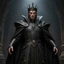 an portrait of the king hastur, omnious mantle, dark crown, intricate details, detailed clothes, artstation, epic pose, epic light