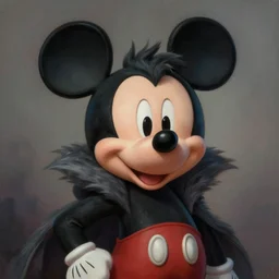 a werewolf mickey mouse, pretty, beautiful, DnD character art portrait, matte fantasy painting, DeviantArt Artstation, by Jason Felix by Steve Argyle by Tyler Jacobson by Peter Mohrbacher, cinematic lighting
