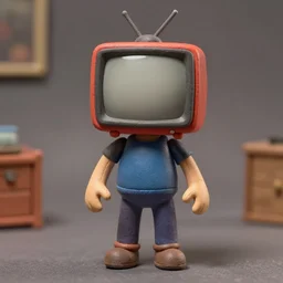 claymation man who ’ s head is a television