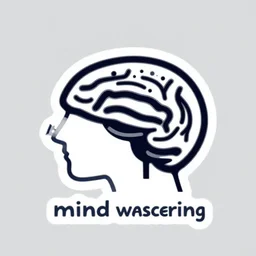 attention filter, mind wandering, minimalist logo without text for a research lab that studies human cognition, by [ [ victo ngai ] ] kilian eng and jake parker, 2 colors, limited palette, sticker art, vector art, [ [ award winning ] ], minimalism, logopond, sticker art, website banner