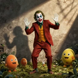 the joker hanging out with the wiggles