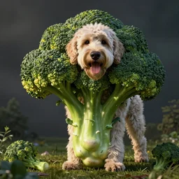 large labradoodle fur of broccoli 🥦