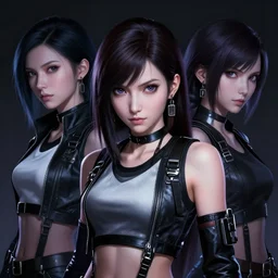 kerli koiv, tifa lockhart, darkwave, darksynth character portrait, sharp, digital matte painting, art by luis royo, greg rutkowski, wlop, dramatic lighting, trending on artstation