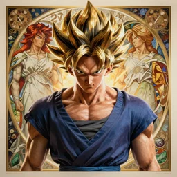 by greg rutkowski, symmetry, concept art by artgerm, distance portrait of a hyper realistic prince vegeta, intense, epic, ssj, alphonse mucha, octane render, highly detailed, high quality, 8 k, soft lighting, path traced, and uang guangjian and gil elvgren, symmetry!!