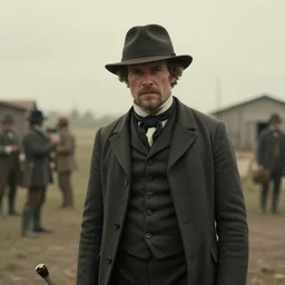 a man on the set of Westworld, but it's in the 1800's