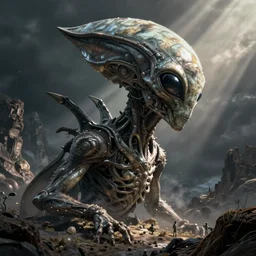 alien art, concept art by greg rutkowski, intricate details