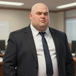 portrait of a clean - shaven chubby chubby chubby white man in a suit and tie, office setting, d & d, detailed, digital art, artstation, smooth, sharp focus, art by artgerm, greg rutkowski, alphonse mucha