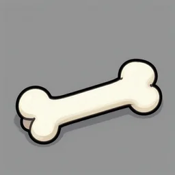 a cartoon illustration of a bone
