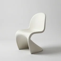 a minimalistic chair by Werner panton, Zaha Hadid, calatrava, parametric design