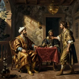 the sultan in his harem receiving an emissary from France, Rembrandt, large format