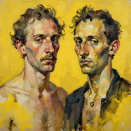 high quality high detail painting by lucian freud and frank frazetta, hd, yellow