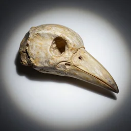 small species bird beak fossil bones analysis oxford, studio lighting