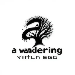 a wandering mind, logo without text, simple white background victo ngai, kilian eng, dfdsaf