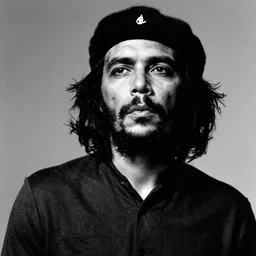 portrait of kyrie irving, kyrie irving as che guevara, heroico, black and white, photograph by alberto korda, inspiring, dignifying, national archives