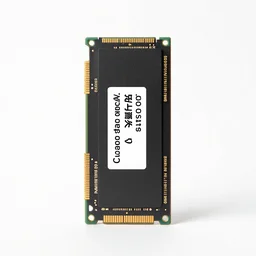 japanese solid state drive, commercial catalog photo, isolated on a pure white background, centered, entire object in frame, sharp focus, soft studio lighting