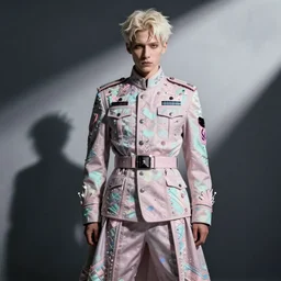 cybergoth military fashion, decora pastel goth bladee