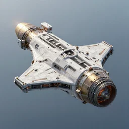 a futuristic spaceship with a nuclear propulsion system, 3 d render, octane, ray tracing, ultra high resolution, ultra detailed, photorealistic