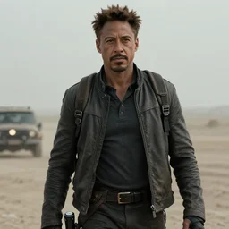 robert downey jr as a black character in a war movie, cinematic still