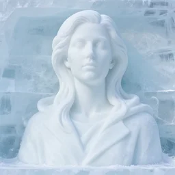 frances mcdormand sculpture carved out of ice