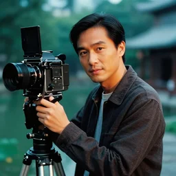 a portrait photograph of a character in a scenic environment by wong kar wai, shot on large format film camera, cinematic composition, beautiful lighting, hyper detailed, 8 k