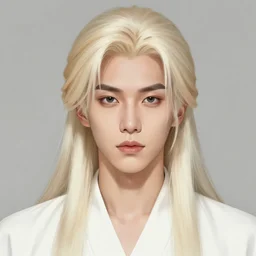 ( portrait of xianxia taeyong with long straight platinum blonde hair, digital painting, artstation, concept art, sharp focus, illustration, art by greg rutkowski and alphonse mucha ), ( background is a screenshot of the desert by krenz cushart, pixiv contest winner, action painting, 2 d game art, official art, award - winning, art by studio ghibli, by chris moore, high details, afternoon overexposed sunlight, strong shadows )