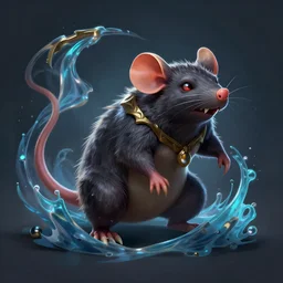 league of legends champion splashart of a rat creature