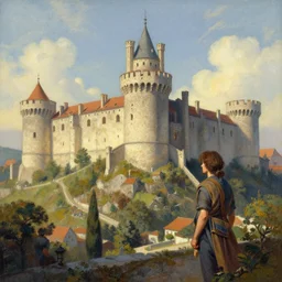 the great castle, art by donato giancola and greg rutkowski
