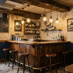 interior of a stereotypically israeli bar
