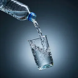 the water from the bottle is floating into the air unnaturally, 4k gorgeous photograph wallpaper, antigravity, stunning visuals, trending on artstation, cinematic, dramatic studio lighting, fantastic composition