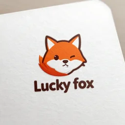 design concept logo for a company called lucky fox, award winning, creative