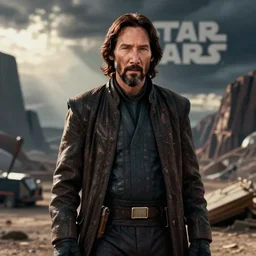 cinematic film still of Keanu Reeves in Star Wars, high detail