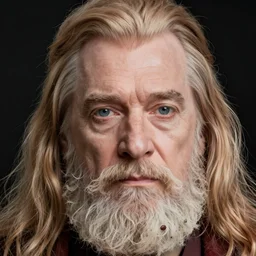 a close up portrait of Dumbledore, focused gaze, art station, highly detailed, concept art