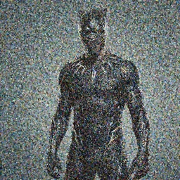 Justin Bieber as the Black Panther