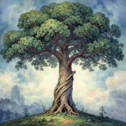 qugong human tree practice healing, acrilic paint, digital, artstation, detailed intricate ink illustration, heavenly atmosphere, digital art, overdetailed art, concept art, complementing colors, trending on artstation, cgstudio, the most beautiful image ever created, dramatic, subtle, details, award winning artwork, beautiful scenery